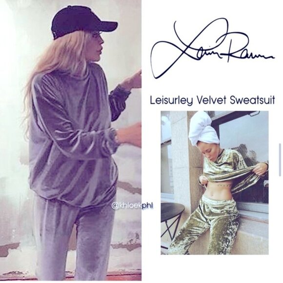 Laina Rauma Velour Leisure Lounge Jogger Sweatpants Cotton Candy Clouds | Size M - Picture 6 of 15